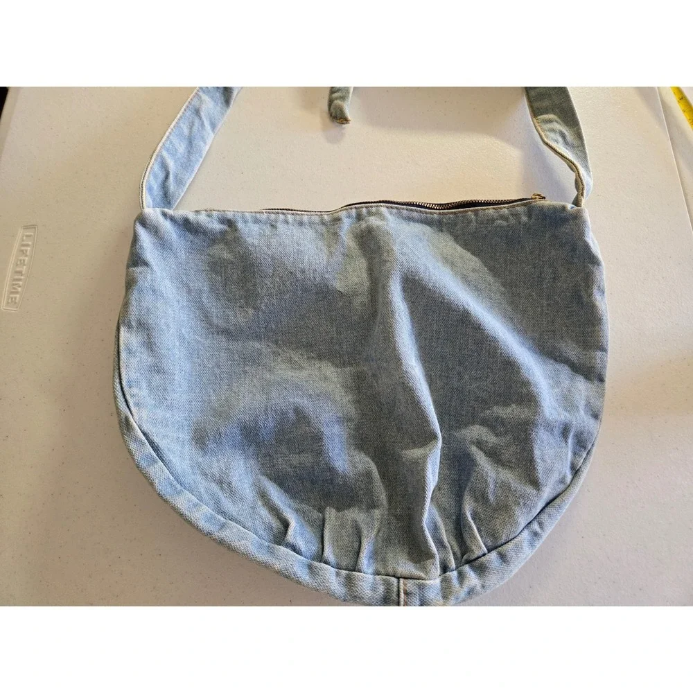 Vintage Shane Denim Shoulder Bag Plaid Patchwork Hobo Messenger Y2K Boho Purse
